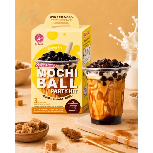 Bubble Open & Eat barna cukor ízű tapiokagyöngy Party Kit 195 g – 3 adag