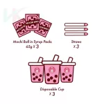 O’s Bubble Tea eper ízű tapiokagyöngy Party Kit, 195 g