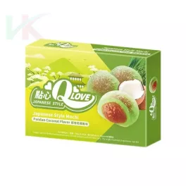   Q Love Japán Stílusú Mochi Pandan-Kókusz Ízesítéssel 180 g