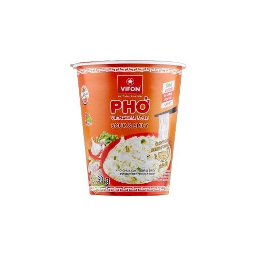 Vifon Pho Chua Cay csípős-savanyú ízesítésű instant tésztás leves pohárban  (csípős) 60g