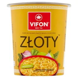   Vifon tyúkhús ízesítésű, enyhe fűszerezésű instant tésztás leves pohárban 60 g