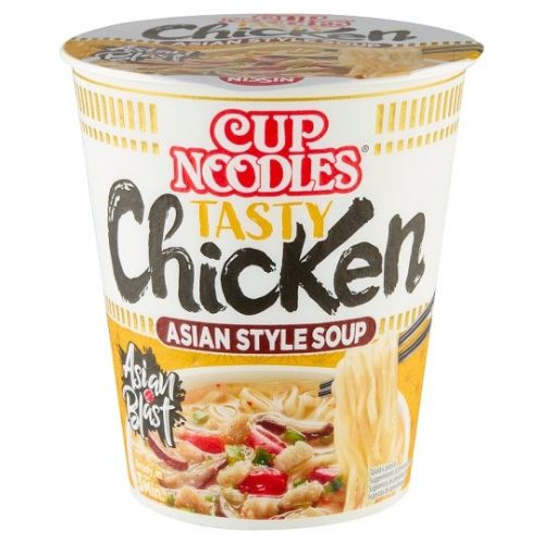 Nissin Cup Noodles instant leves csirke ízesítéssel, ázsiai módra 63 g
