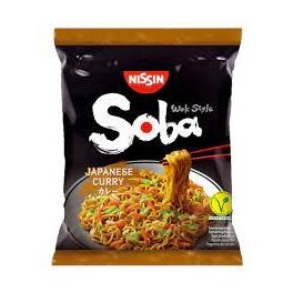   Nissin Soba sült tészta 111g japán jellegű curry ízesítő szósszal