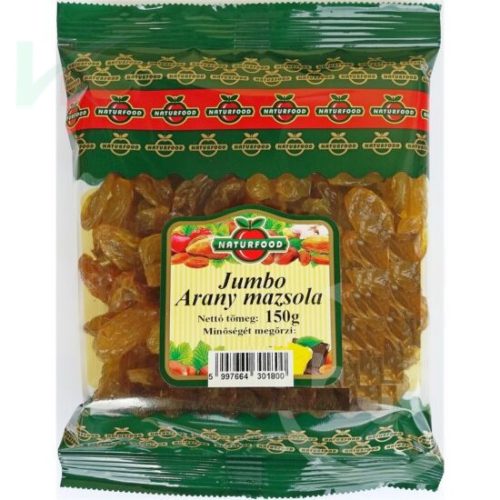 Naturfood jumbo arany mazsola 150g