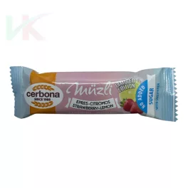   Cerbona MüZli Epres-citromos müzliszelet hozzáadott cukor nélkül – 20 g