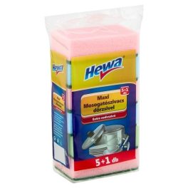 Hewa Maxi mosogatószivacs dörzsivel 5+1 db