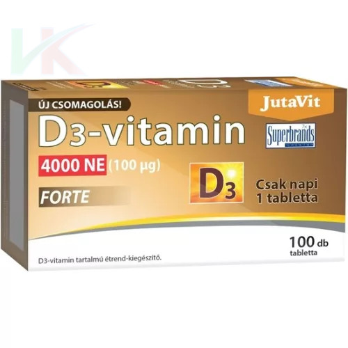 JutaVit D3-vitamin 4000 NE, 100 db forte