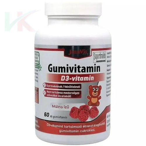JutaVit D3 Gumivitamin málna ízű 60db