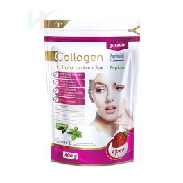   JutaVit Kollagén + Hialuronsav Komplex eper ízű kollagén italpor 400 g
