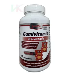 JutaVit Gumivitamin D3-vitamin málna ízű – 60 db