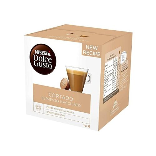 Nescafé Dolce Gusto Cortado Espresso Macchiato teljes tejpor azonnal oldódó kávéval 16 db 100,8 g