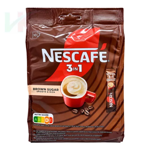NESCAFÉ 3in1 Brown Sugar instant kávéital 10×16,5 g – 165 g