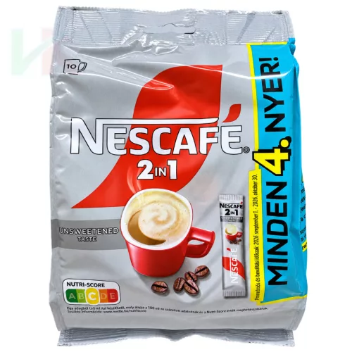 NESCAFÉ 2in1 Unsweetened instant kávéital 10×8 g – 80 g