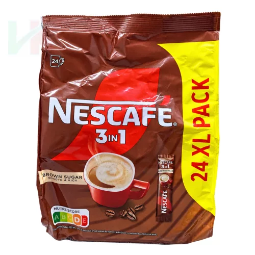 NESCAFÉ 3in1 Brown Sugar instant kávéital 24×16,5 g – 396 g