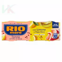   Rio Mare Tonhal olívaolajban citrommal és fekete borssal – 3×65 g