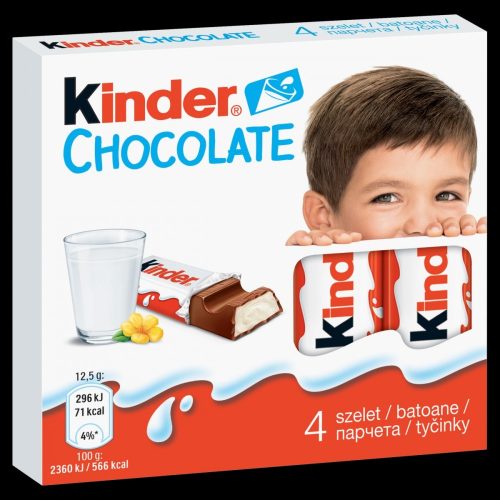 Kinder tejcsokoládé szelet 4 db 50 g