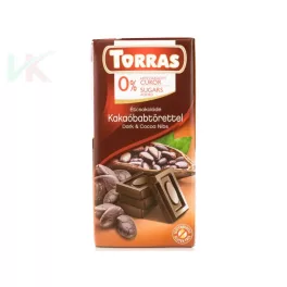 Torras kakaóbabtörettel hozzáadott cukor nélkül 75g