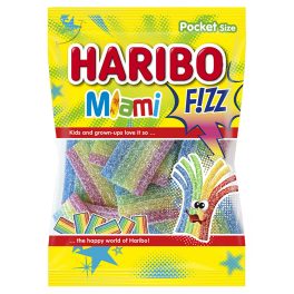 Haribo Miami Fizz gyümölcsízű gumicukorka 85 g