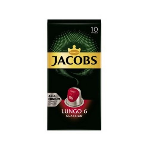Jacobs Lungo 6 Classico őrölt-pörkölt kávé kapszulában 10 db 52 g