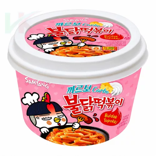 Samyang Buldak Carbo Topokki Csípős Sajtos Rizstészta 179g