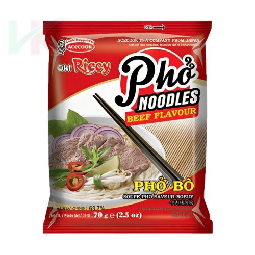 Acecook Oh! Ricey instant rizstészta marha ízű Pho Bo 70g