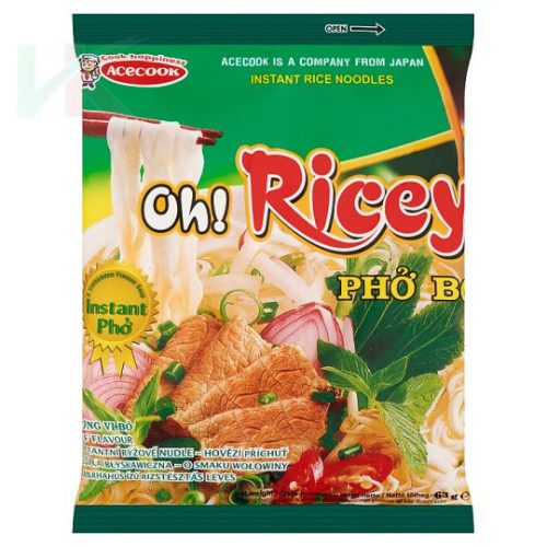 Acecook Oh!Ricey marhahús ízű rizstésztás leves 63 g