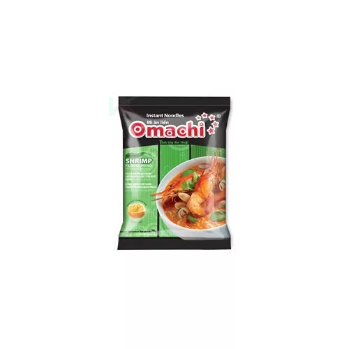 Omachi Savanyú-Csípős Garnélarák Ízű Instant Tészta Burgonyakeményítővel 79 g