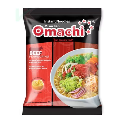 Omachi Marhahús Ízű Instant Tészta Burgonyakeményítővel 79 g