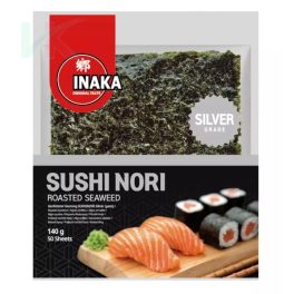 Sushi Nori Silver pörkölt alga 140 g (50 lap) INAKA 