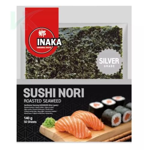 Sushi Nori Silver pörkölt alga 140 g (50 lap) INAKA 