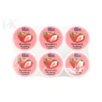 Rico Eper ízű puding Nata De Coco kókusz zselével (6x65g) – 390g