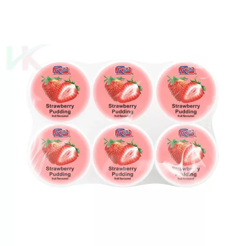 Rico Eper ízű puding Nata De Coco kókusz zselével (6x65g) – 390g